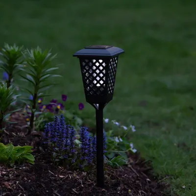 Decolite Solar 'LED & Uv' Bug Zapper Garden Stake (Black)