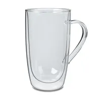 KSP Milano Double Wall Glass Mug - 400 ml, Set of 2