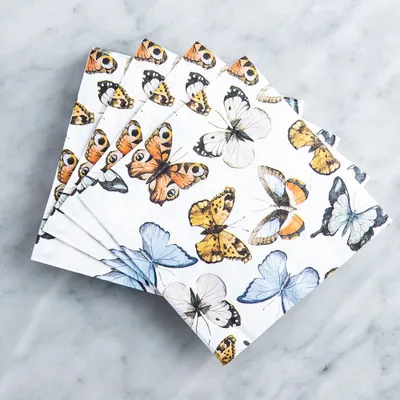 Harman 3-Ply 'Butterflies' Paper Napkin (Multi Colour)