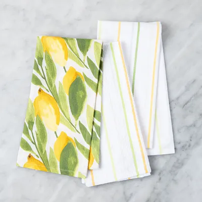 Harman Combo 'Lemon Tree' Cotton Kitchen Towel - Set of 3 (Yellow)