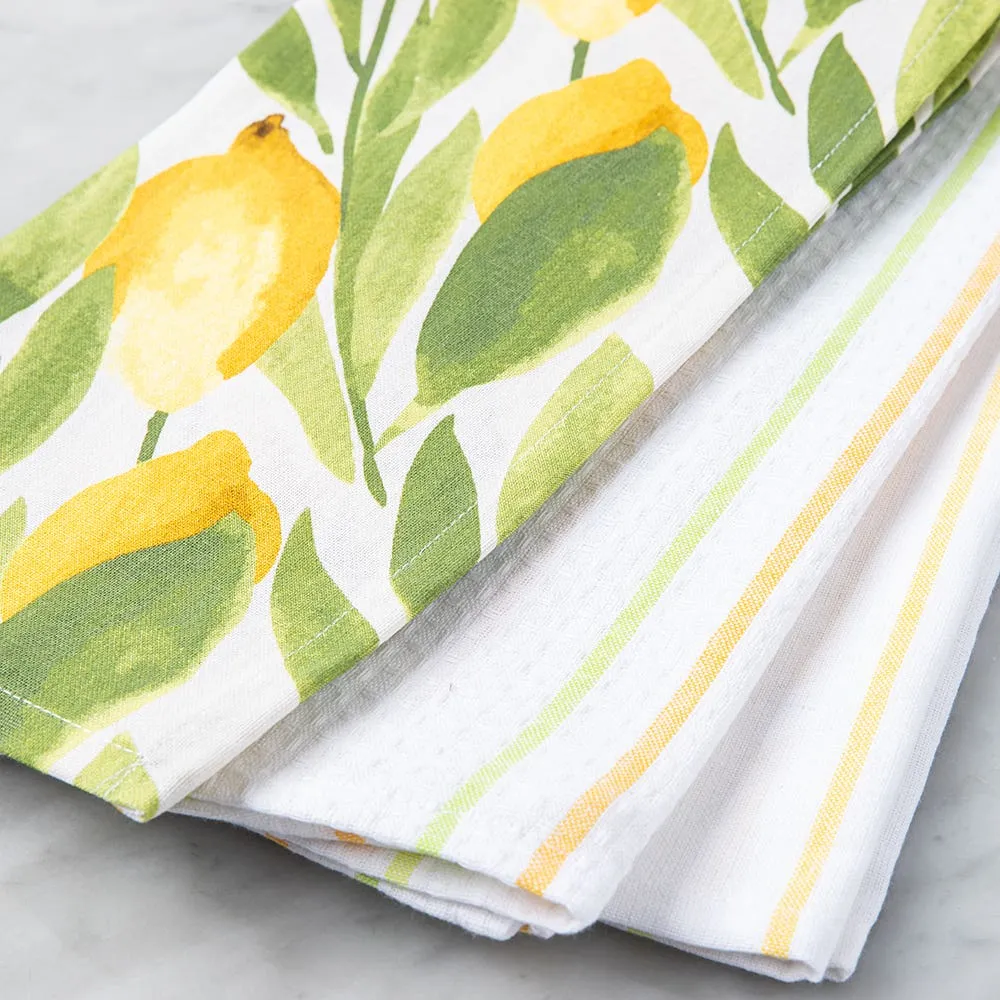 Harman Combo 'Lemon Tree' Cotton Kitchen Towel - Set of 3 (Yellow)