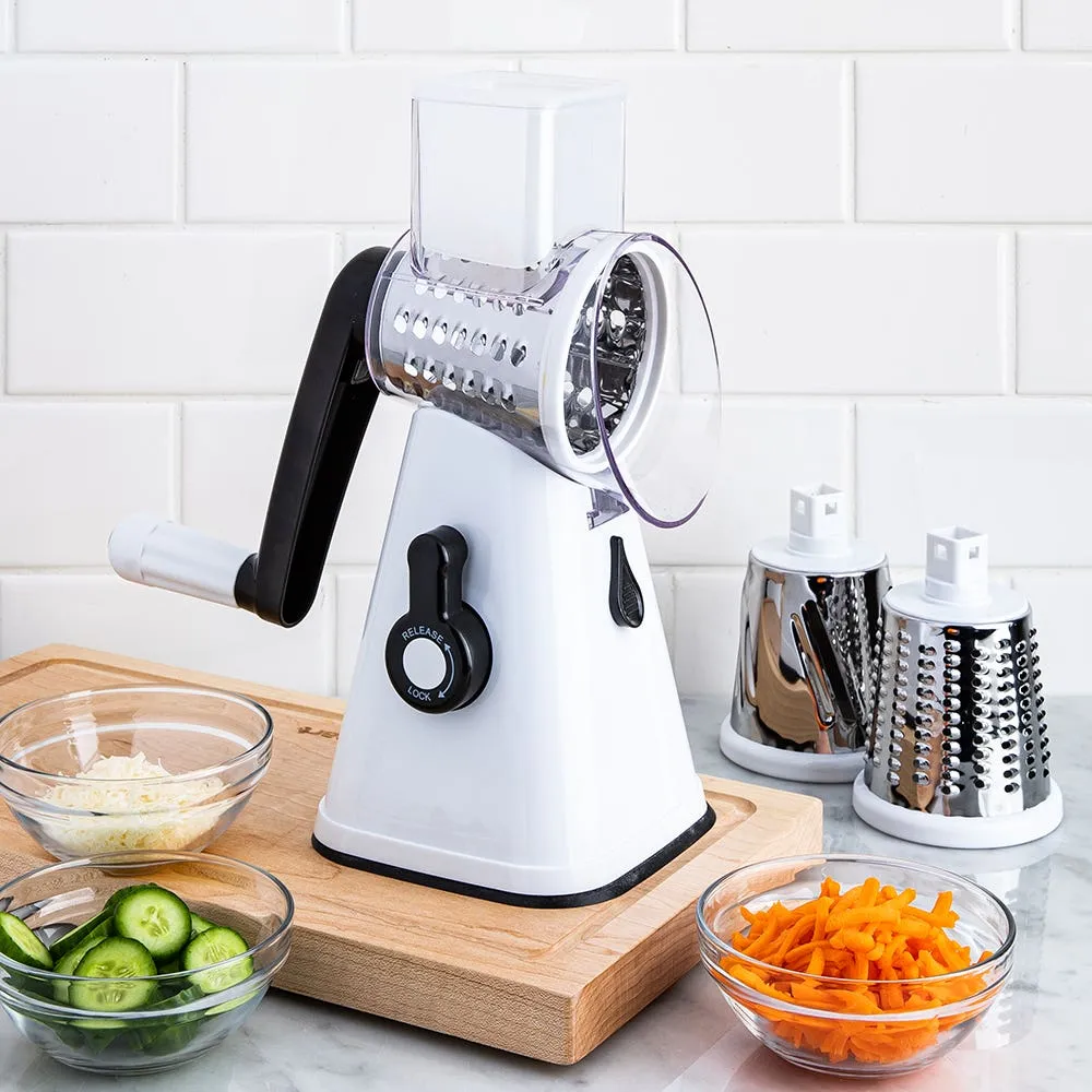 KSP Easy Prep Drum Slicer-Grater (White/Black)