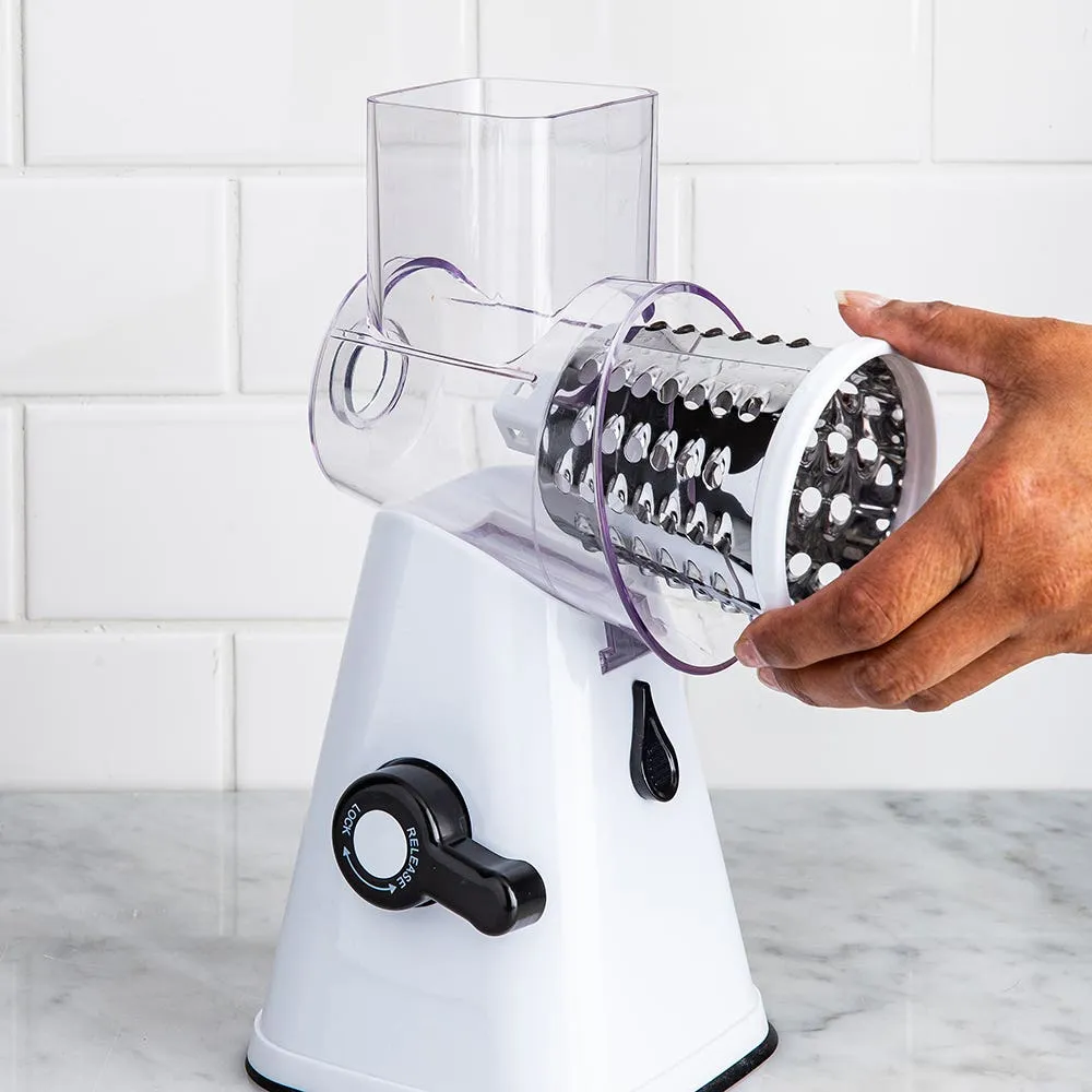 KSP Easy Prep Drum Slicer-Grater (White/Black)