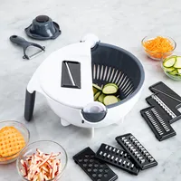 KSP Multi-Prep Colander & Slicer-Grater - Set of 12 (White/Black)