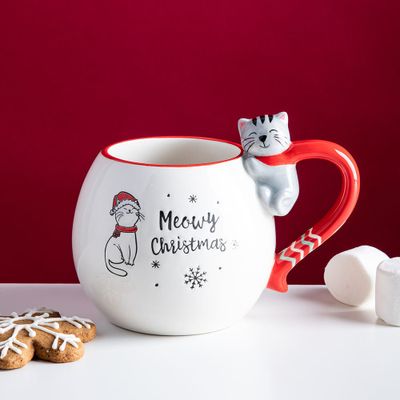 KSP Christmas Character 'Cat' Ceramic Mug