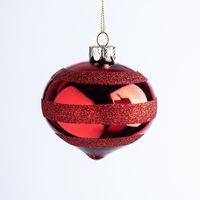 Christmas Tradition 'Glitter Stripe' Ornament (Ball/Finial/Onion)