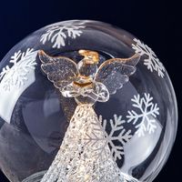 KSP Christmas LED Glass Angel Globes - Set of 3