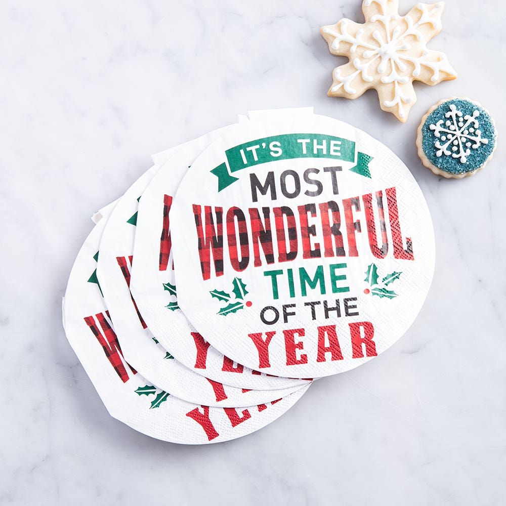 Harman Christmas 3-Ply 'The Most Wonderful Time Year' P.Napkin - S/20