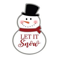 Harman Christmas 3-Ply 'Let It Snow' Paper Napkin (White)