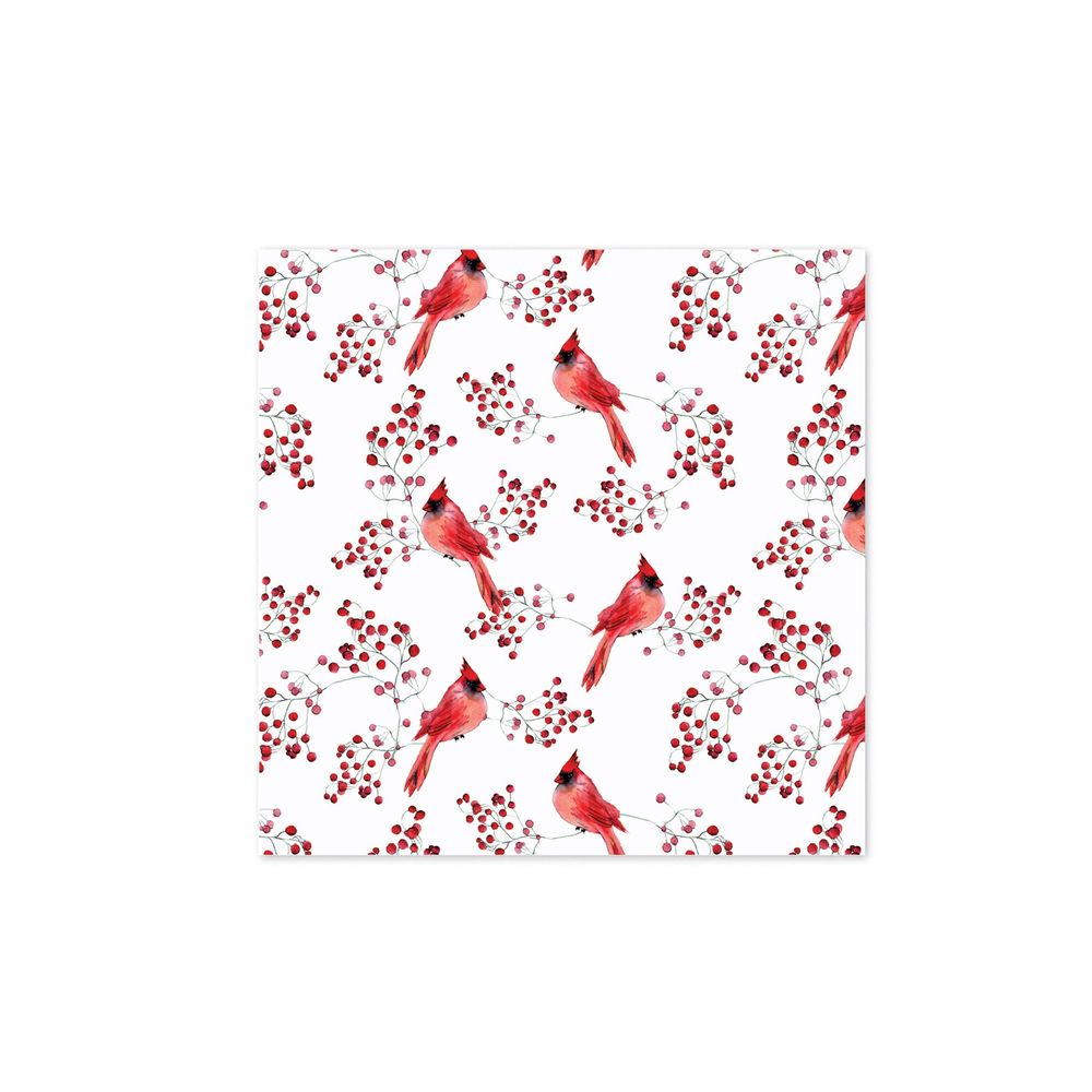 Harman Christmas 3-Ply 'Christmas Cardinal' Paper Napkin - S/20 (Red)