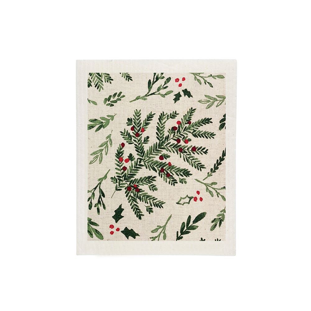 Harman Christmas 'Holly' Reusable Sponge Cloth (Multi Colour)