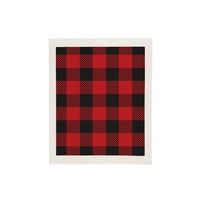 Harman Christmas 'Buffalo Check' Reusable Sponge Cloth (Black/Red)