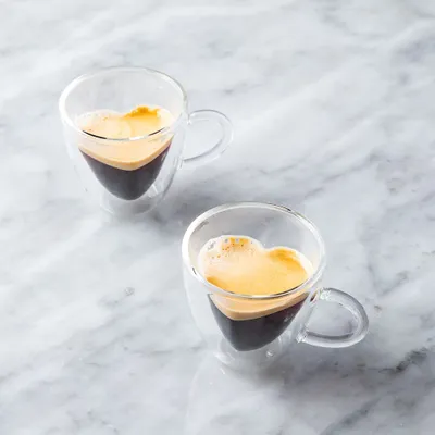 S&Co Barista Amore Double Wall Glass Espresso Mug - Set of 2