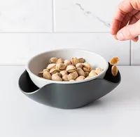 Joseph Joseph Double Dish 2-Tier Snack Bowl (White/Grey)