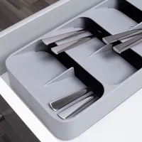 Joseph Joseph Drawerstore Cutlery Tray Double (Grey) 15.5x6.8x2"