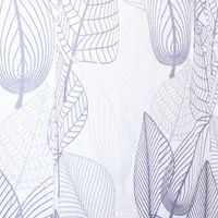Moda At Home Polyester 'Grey Leaves' Shower Curtain (White/Grey)