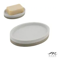 Moda At Home Hudson Resin Soap Dish (Light Grey)