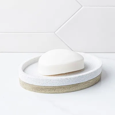 Moda At Home Hudson Resin Soap Dish (Light Grey)