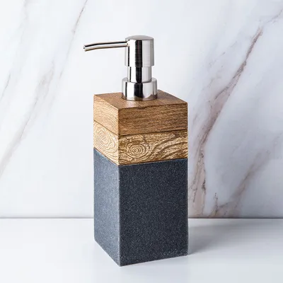 Moda At Home Kenora Resin Soap Pump (Grey/Brown)