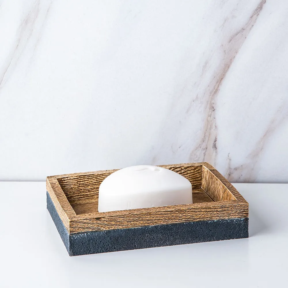 Moda At Home Kenora Resin Soap Dish (Grey/Brown)