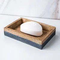 Moda At Home Kenora Resin Soap Dish (Grey/Brown)