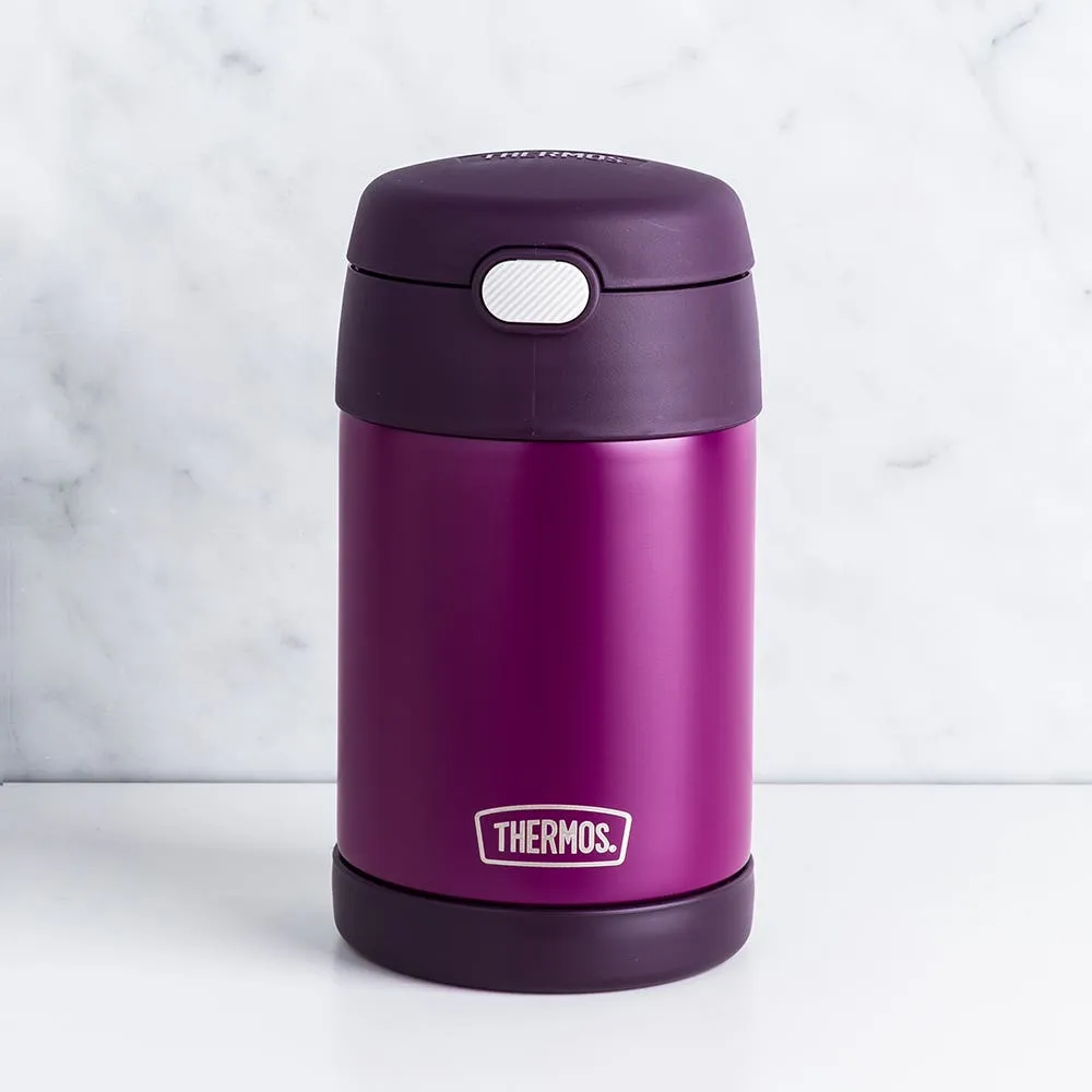 Thermos Food Jar with Spoon, Purple, 16 oz