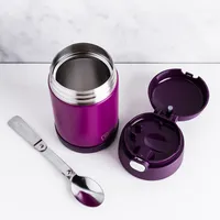 Thermos Funtainer Thermal Food Storage Jar-Spoon (Red Violet)