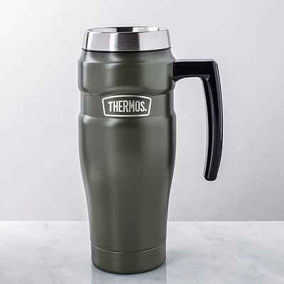 Thermos Stainless King Thermal Travel Mug with Handle (Matte Green)