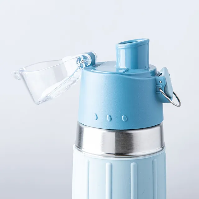 Thermos Thermax Water Bottle with Sipper Lid (Blue/Stainless Steel