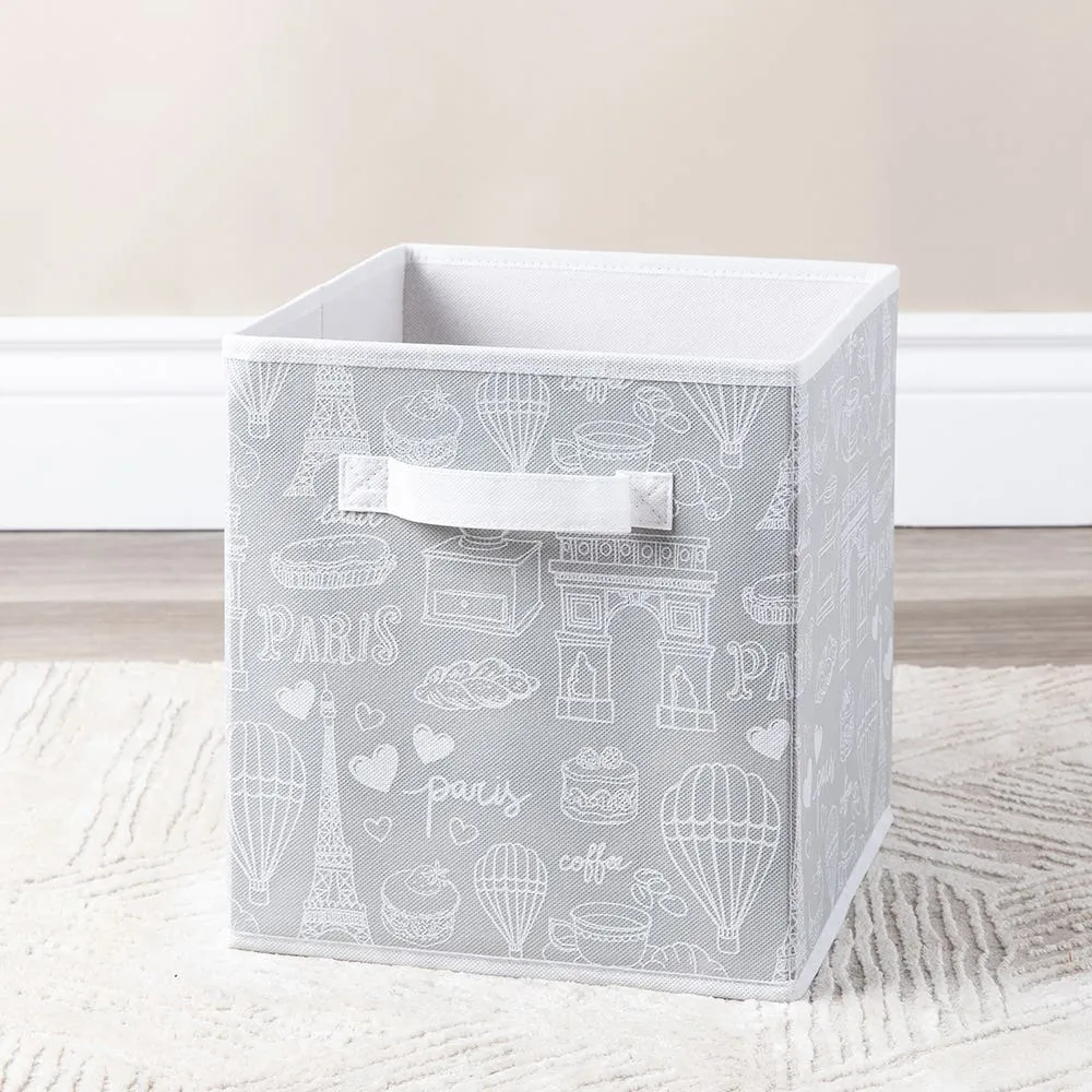 KSP Collapsible 'Paris' Non-Woven Storage Bin (Grey) 10x10x11"