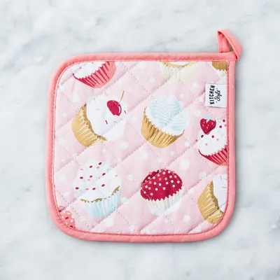 Kitchen Style Printed 'Cupcakes' Pot Holder (Pink)