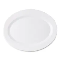 KSP Opal Glass Platter (14" White)