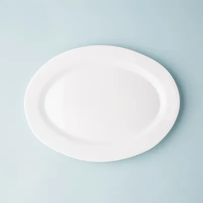 KSP Opal Glass Platter (12" White)