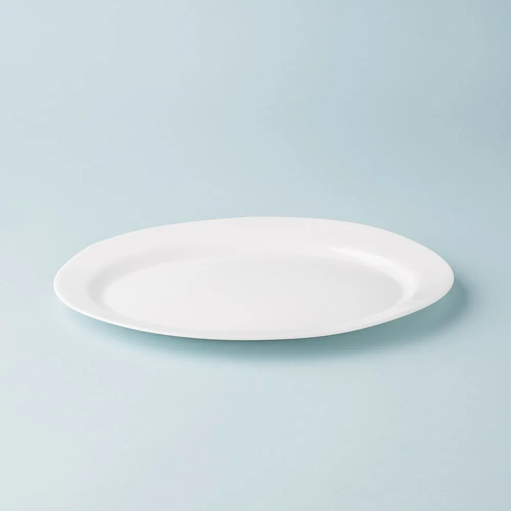 KSP Opal Glass Platter (12" White)