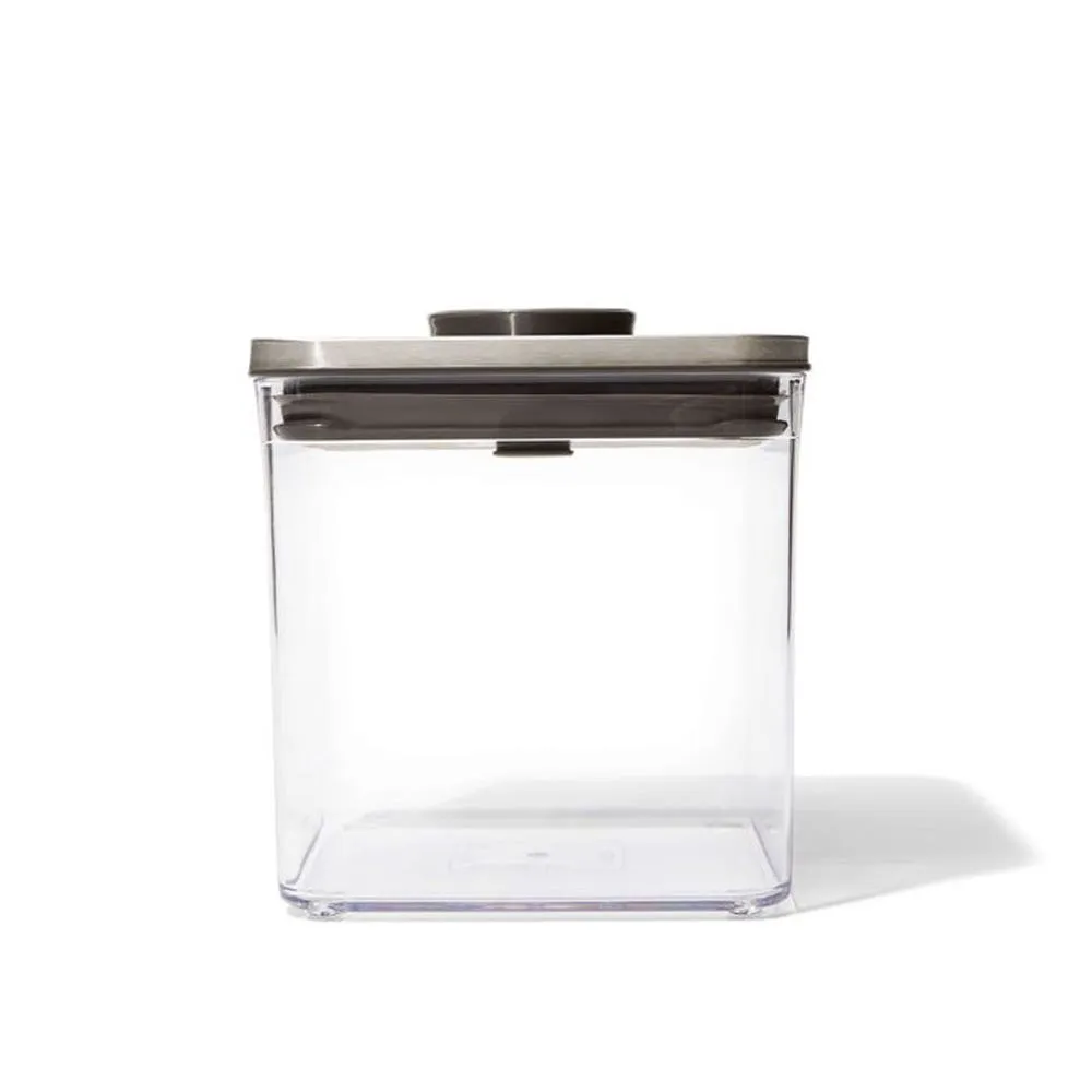 OXO Good Grips Steel Pop 2.0 'Short' Storage Canister Square 2.6L