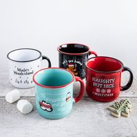 KSP Christmas Camper Mug 'Get Baked' Ceramic Mug (Black)