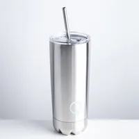 KSP Quench Double Wall Tumbler with Straw (Stainless Steel)