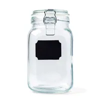 KSP Chalkboard Locking Canister - Set of 4 (Clear)