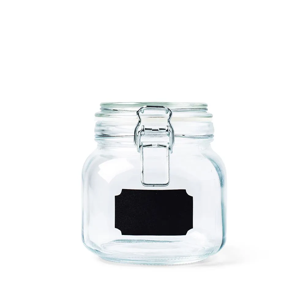 KSP Chalkboard Locking Canister - Set of 4 (Clear)