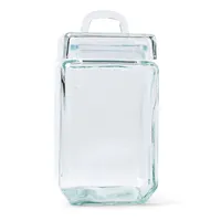 KSP Loop 'Square' Glass Canister with Lid - Set of 3 (Clear)