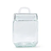 KSP Loop 'Square' Glass Canister with Lid - Set of 3 (Clear)