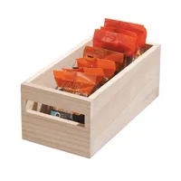 iDesign EcoWood Paulownia Wood Handled Bin (10"x5"x4")