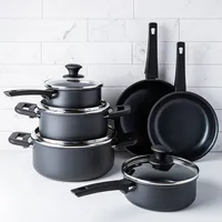 Cuisipro Soft Touch Cookware Combo - Set of 10 (Black)