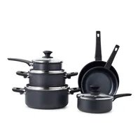 Cuisipro Soft Touch Cookware Combo - Set of 10 (Black)