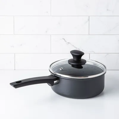 Cuisipro Soft Touch Open Stock 2L Saucepan with Lid (Black)