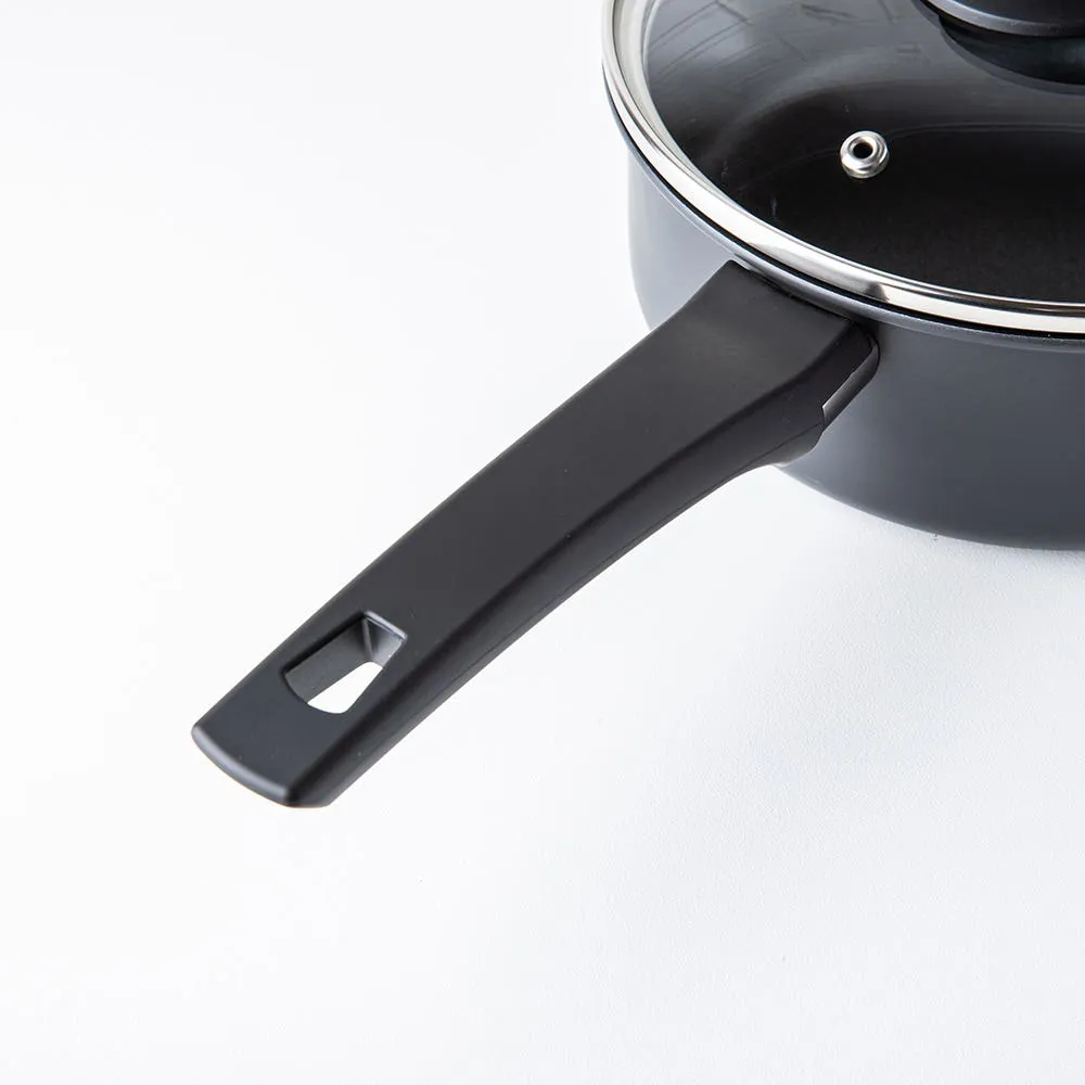 Cuisipro Soft Touch Open Stock 2L Saucepan with Lid (Black)