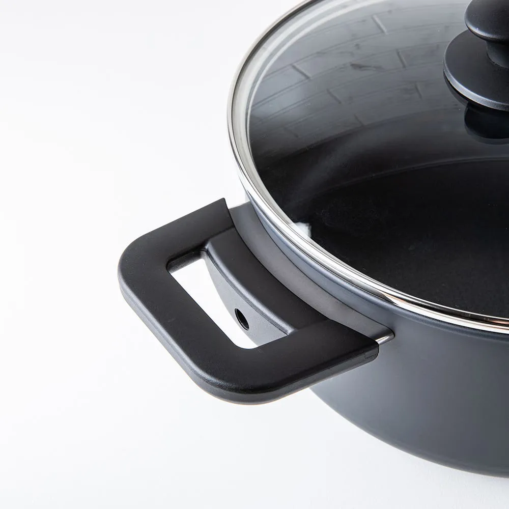 Cuisipro Soft Touch Open Stock 4.75L Casserole with Lid (Black)