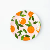 KSP Nibble 'Orange' Melamine Tidbit Plate - Set of 4