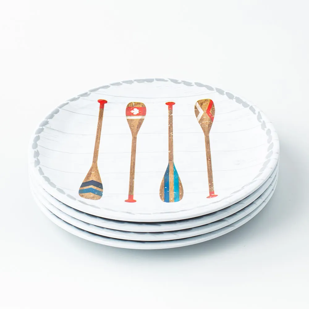 KSP Nibble 'Oars' Melamine Tidbit Plate - Set of 4