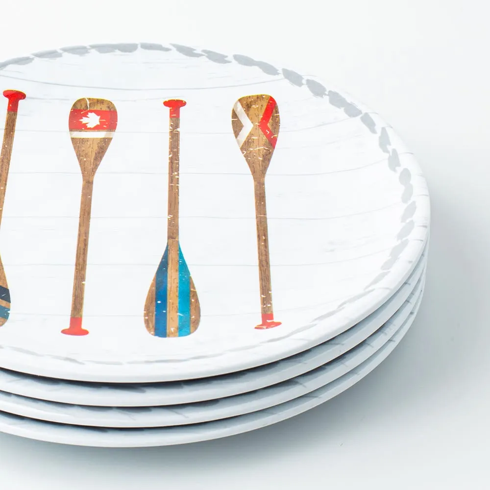 KSP Nibble 'Oars' Melamine Tidbit Plate - Set of 4
